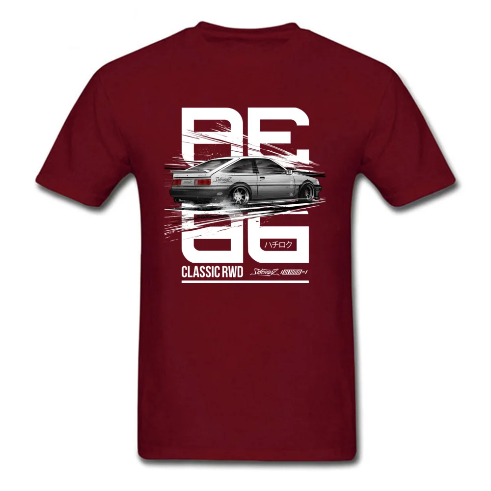 Leisure CLASSIC RWD DRIFT SERIES ae86 T-shirts for Men 2018 Popular Father Day Round Neck 100% Cotton T-shirts Tops & Tees CLASSIC RWD DRIFT SERIES ae86 maroon