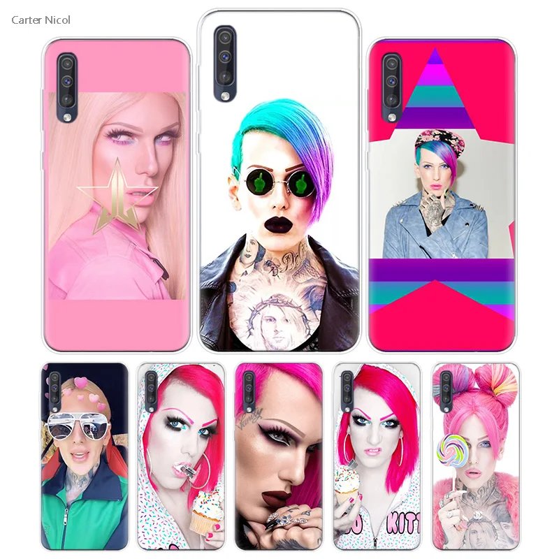 

Transpatrent Silicone Case for Samsung Galaxy A50 A70 A30 M30 M20 A10 A20 A40 M20 Cover Phone Jeffree Star
