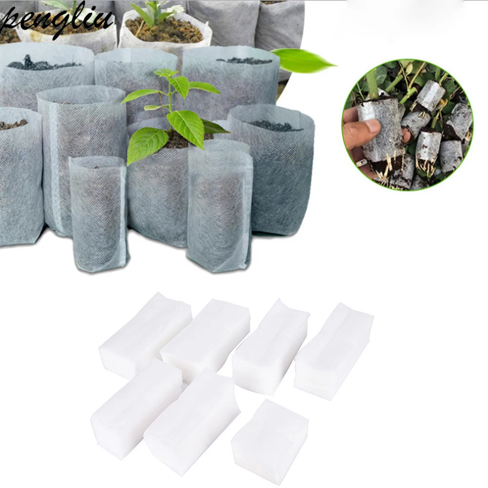 100pcs pack полноразмерные мешки для выращивания горшков нетканые материалы рассады