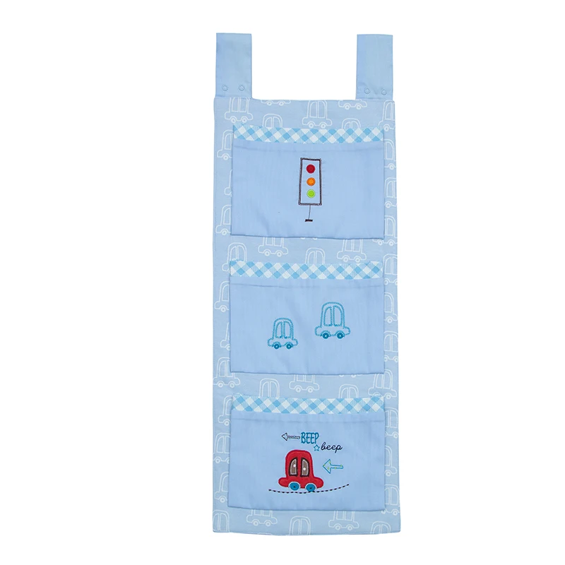 Детская кроватка кровать висячая сумка для хранения новорожденных кроватки Органайзер хлопок игрушка карман для пеленок детская кроватка набор аксессуаров - Цвет: Beep