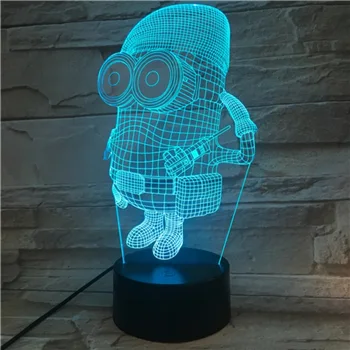 

Unique Kids Led Nightlight Despicable Me 2 Minions Night light for Children's Bedroom Decorative 3d Led Night Lamp Boys Gift