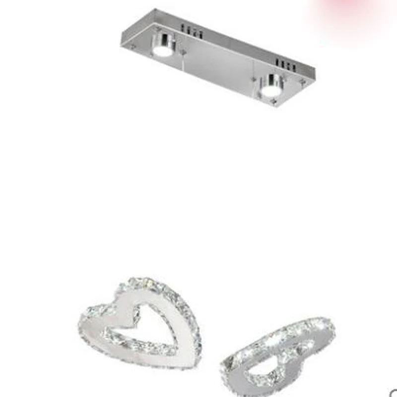 

Bedroom lamp warm romantic chandeliers personality restaurant lights double heart shape master marriage room crystal lamp LED