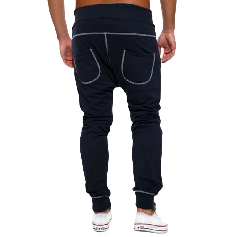 Новая брендовая мужская одежда сплошной цвет мужские тренировочные брюки хип-хоп шаровары повседневные брюки мужские брюки с эластичной резинкой на талии