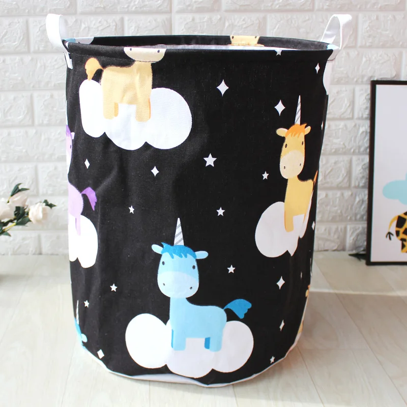 

New Large Capacity Laundry Basket Canvas Laundry Bucket for Dirty Clothes Waterproof Folding Toy Organizer Storage Basket