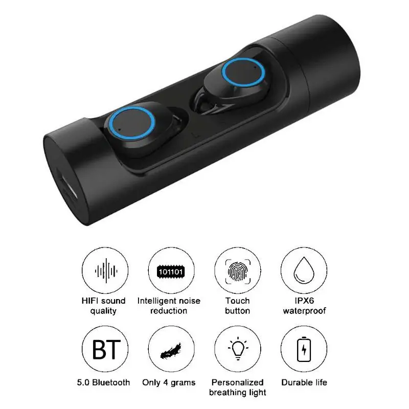 X8 TWS IPX7 водонепроницаемые Bluetooth 5,0 наушники Беспроводная стерео Музыкальная гарнитура громкой связи спортивные мини наушники для Android IPhone