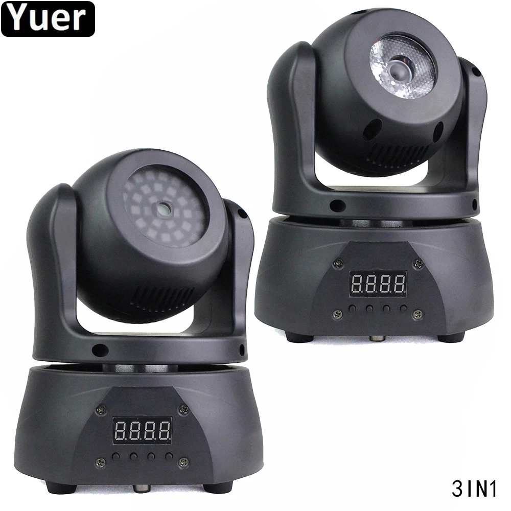 2Pcs/Lot Beam Strobe Green Laser 3IN1 Moving Head Light 15W 4IN1 CREE Lamp DMX512 DJ Disco Wedding Light Party Club Bar Lights