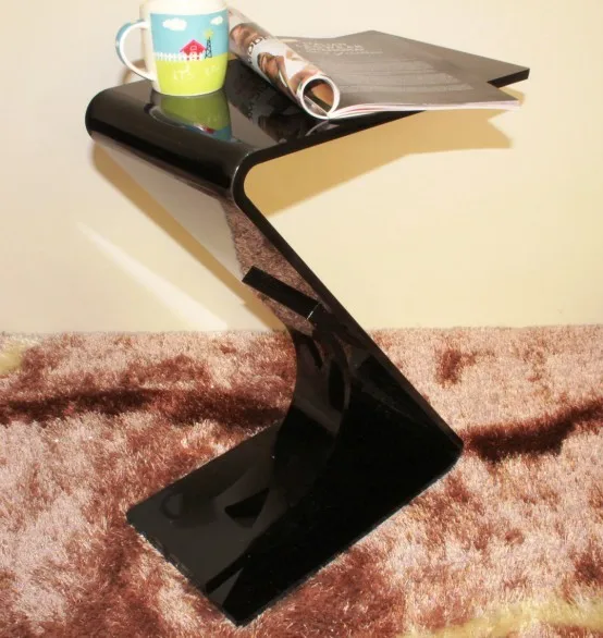 Z Shaped Multicolored Acrylic Side Table,Lucite magazine tablesin