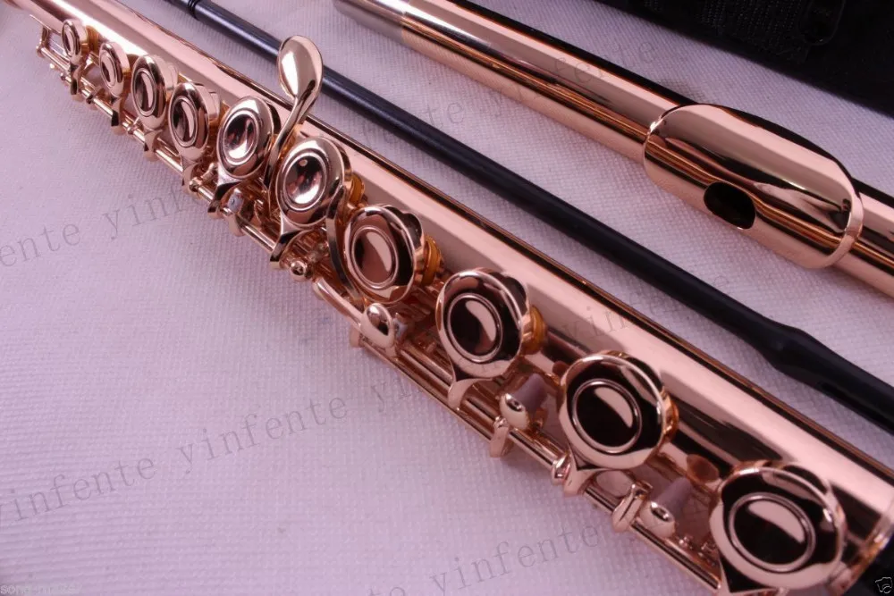 Новая флейта 16 отверстие закрытое отверстие мощный звук профессиональная E ключ Золотые ключи#1