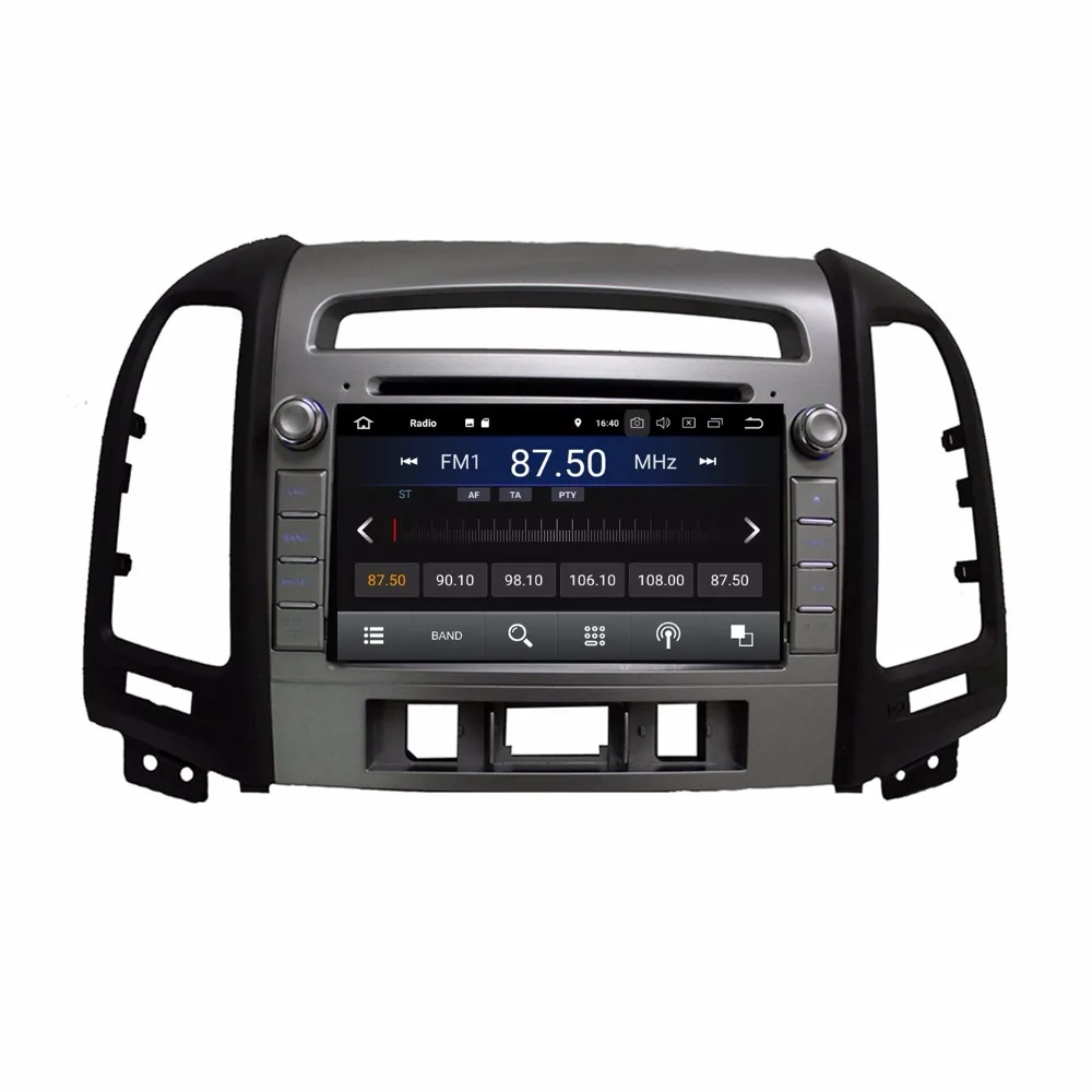 Sale Quad core 7" Android 8.1 Car DVD Multimedia Player for Hyundai Santa Fe 2006-2012 With 2GB RAM Radio GPS Bluetooth WIFI 16GB ROM 1