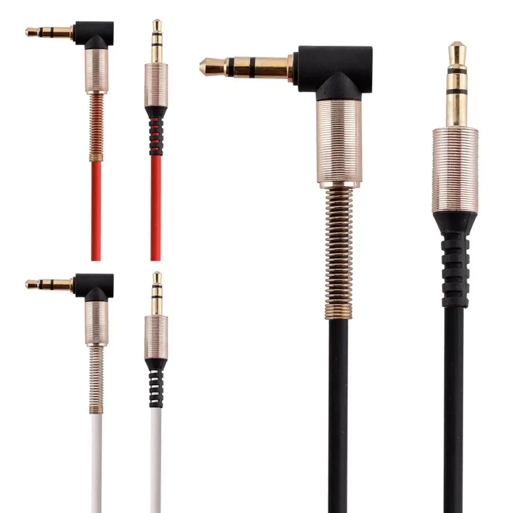 1M 3.5mm Jack male to male 90 Degree Right Angle Car Aux cable