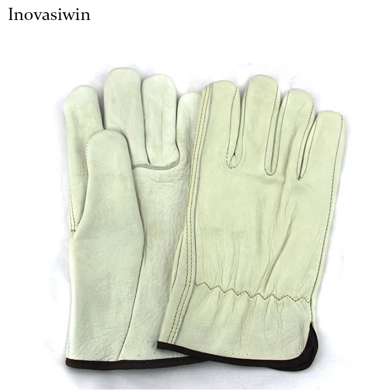 Leather layer wear-resistant non-slip protective gloves leather work welder protective gloves