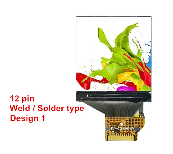 Полноцветный 1 3 дюймовый TFT LCD IPS полный вид 240x240 12pin ST7789 Тип спайки 80 MCU 8 бит шина 3/4