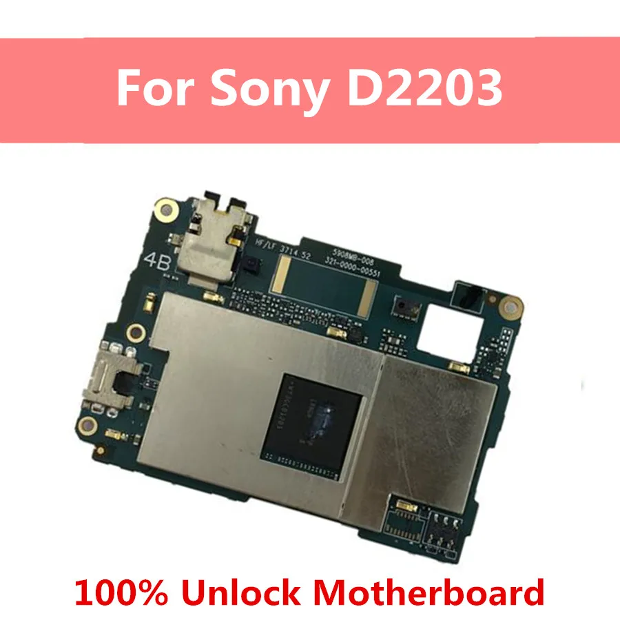 Разблокирована для Sony Xperia E3 D2203 материнская плата с системой Android 100% тест хорошая
