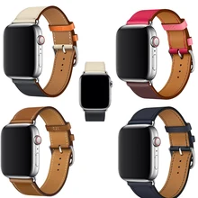 High quality Genuine Leather Loop For Apple Watch Band single Tour 40mm 38mm series 4 3 2 1 For iwatch 4 strap 44mm 42mm