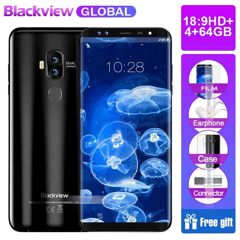 Быстрая доставка Blackview S8 5 7 &quot18:9 экран 4 камеры смартфон Гб 64 Восьмиядерный