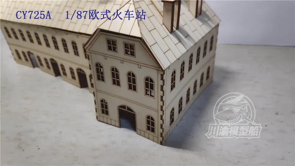 1/87 Scale Railway Station Platform Diorama Scene DIY Wooden Assembly Model Kits