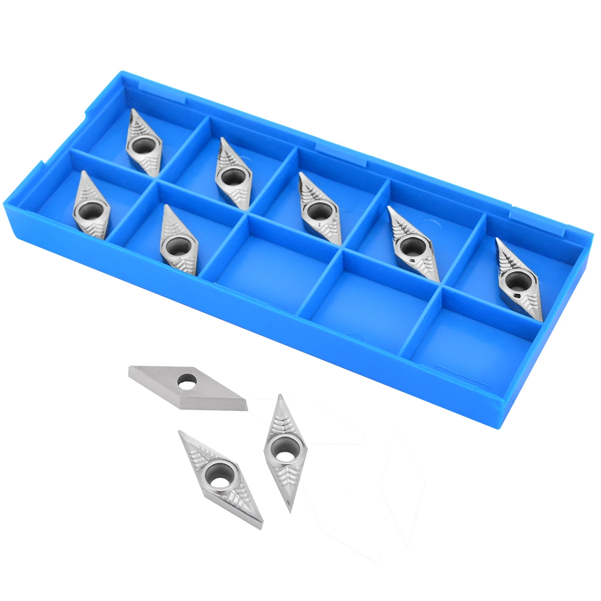 10pcs VCGT160404 AK Carbide Inserts Boring Bar Insert Set 30*6*5mm For Lathe Turning Toolin