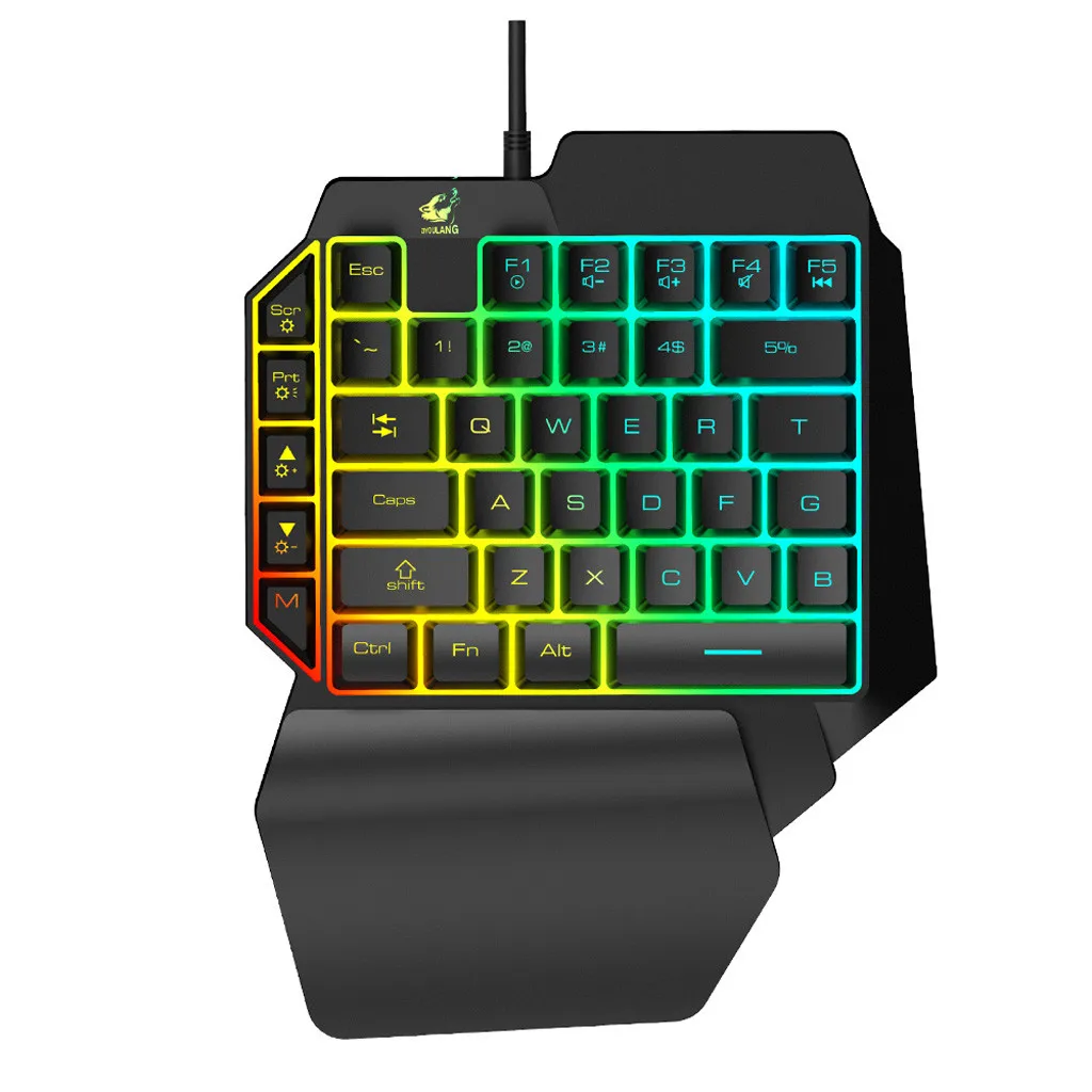 VOBERRY T15 кабель игровая клавиатура с светодиодный Подсветка большие размеры 39 ключ