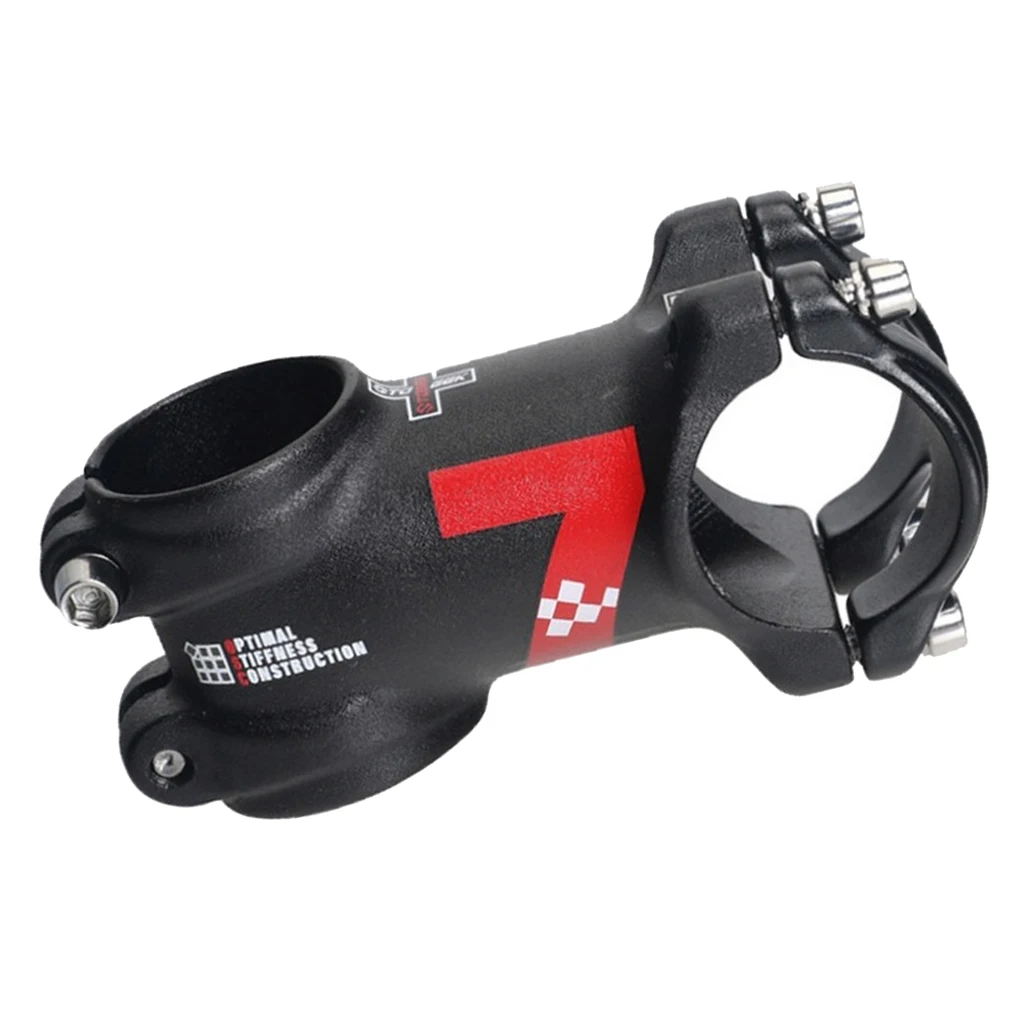 Bike Stem 7 Degree Aluminum Alloy Fixed 31.8mm Cycling Mountain Handlebar Stem Riser Black 60/70/80/90/100/110mm