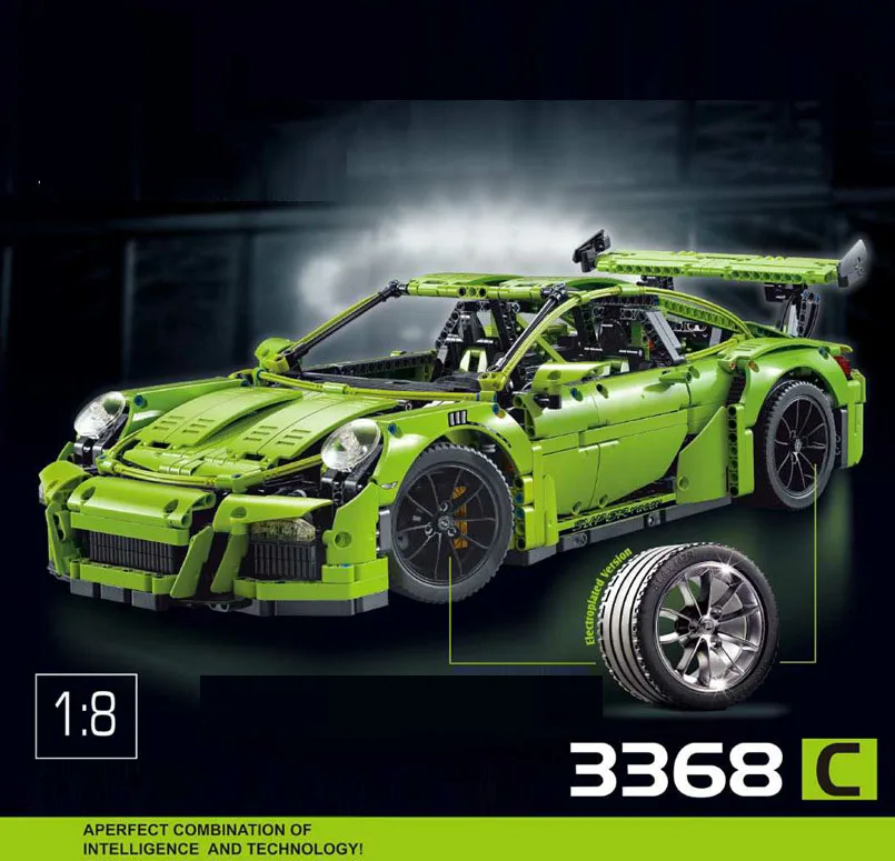 

IN STOCK 2726PCS 3368 technic series White green orange Car Model Building Kits Blocks Toys Bricks Compatible 42056 Gifts