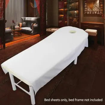 

Cosmetic Salon Beds Sheets Cover SPA Massage Treatment Bed Table Cover Sheet with Hole #06