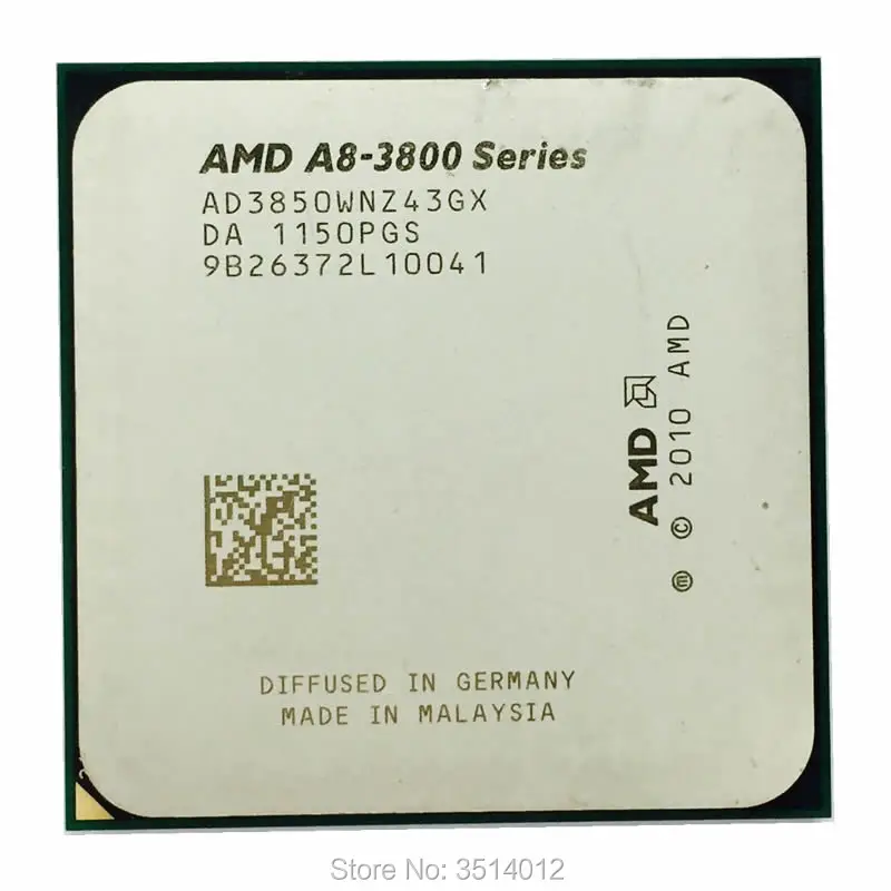AMD A8-Series A8-3850 A8 3850 2,9 ГГц четырехъядерный процессор AD3850WNZ43GX разъем FM1