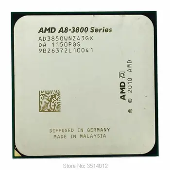 

AMD A8-Series A8-3850 A8 3850 2.9 GHz Quad-Core CPU Processor AD3850WNZ43GX Socket FM1