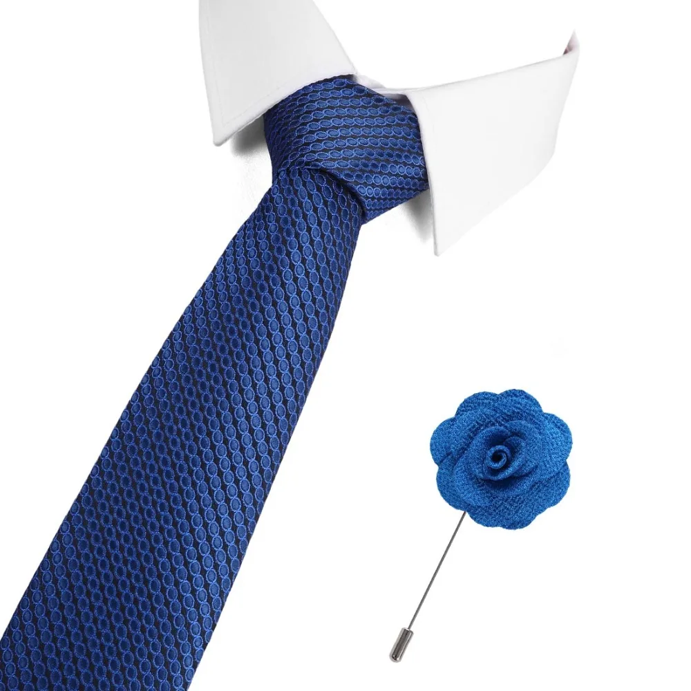 

Formal Wedding Party Groom Tie For Men 2019 New Classic Dot Single Tie And Brooch Set Men's Silk Neckties Free Shipping