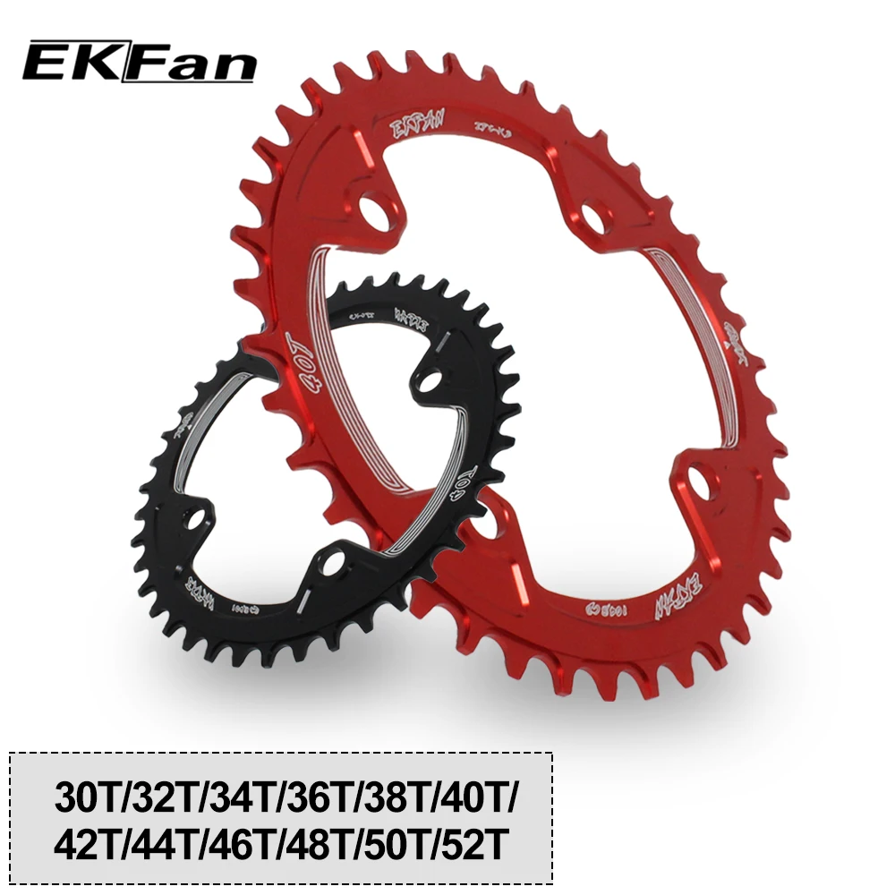 EKFan XT круглая форма узкая широкая 104BCD 30T 32T 34T 36T 38T 40T 42T 44T 46T 48T 50T 52T велосипедная цепь MTB велосипедная цепь