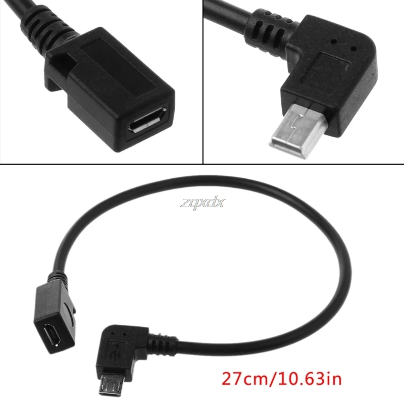 

90 Degree Micro USB Extension Cable For Samsung Xiaomi Huawei HTC Android Phone Z07 Drop ship