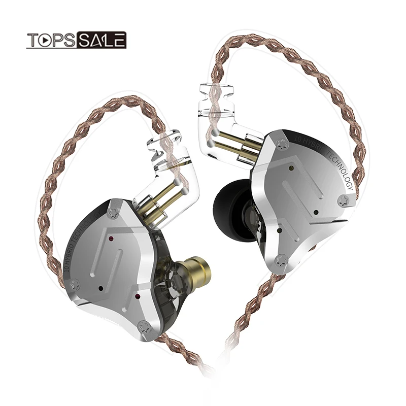 

KZ ZS10 PRO 10 Units Hybrid Technology Earphone Balanced Armature Dynamic High Frenquency Unit Hifi Monitor In Ear Earphones