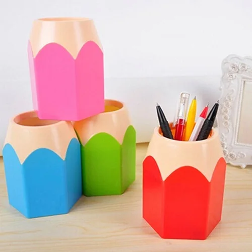 

Creative Pen Vase Pencil Pot Makeup Brush Holder Stationery Desk Tidy Container AIZB