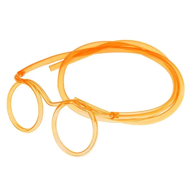 Летние соломенные очки гибкие питьевые соломинки трубчатые инструменты Детские вечерние Принадлежности для бара аксессуары для детского дня рождения - Цвет: Оранжевый