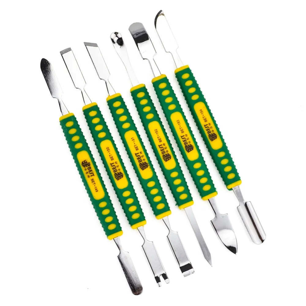 Kopen Beste 6 stks Dual Uiteinden Metalen Spudger Set Voor iPhone iPad Tablet Mobiele Telefoon Prying Opening Schraper Reparatie Tool Kit