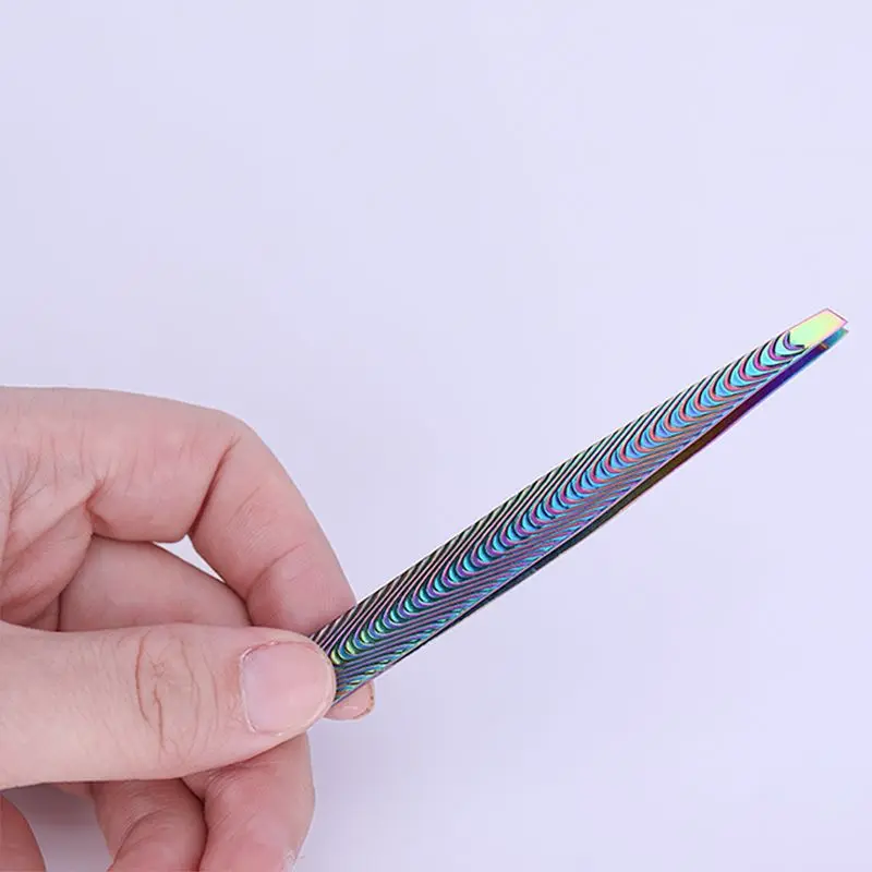 Хамелеон красочные брови пинцет MakeupTool нержавеющая сталь Наклонный наконечник для удаления волос косметический зажим для бровей инструмент для ухода