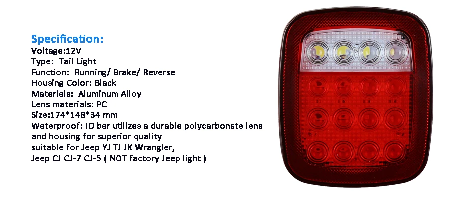 led tail light for cj yj
