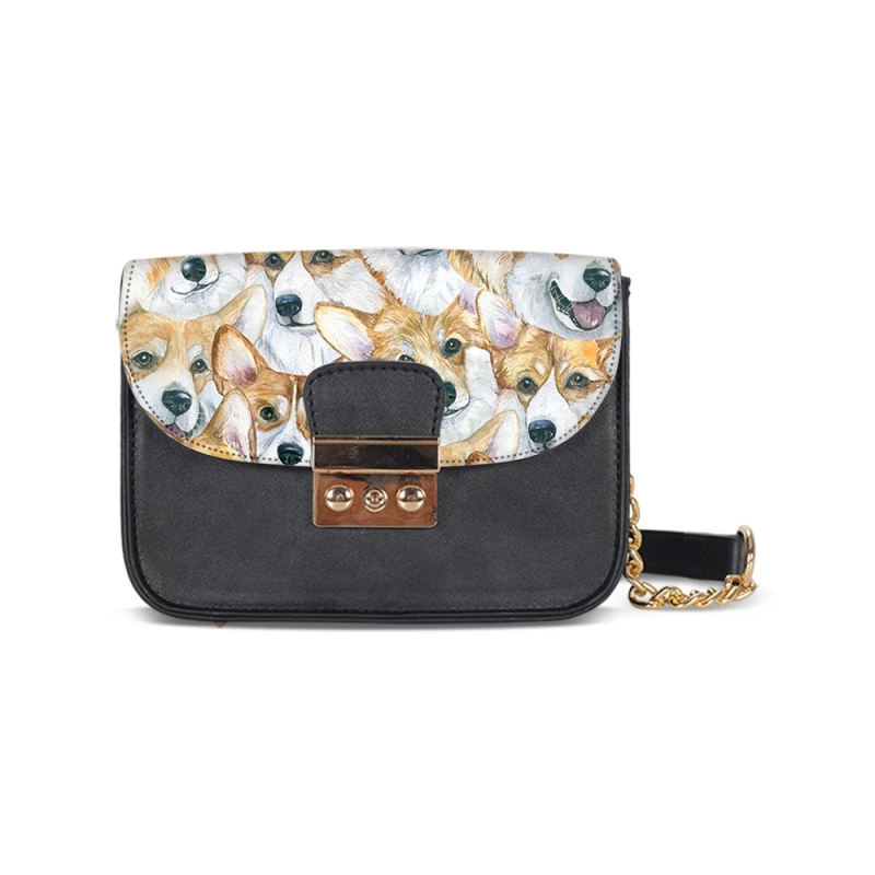 

2018 Women Small Cute Dogs Chain Messenger Bags Fake Designer Mini Ladies Leather Handbag Sling Shoulder Bags Travel Purse Girls