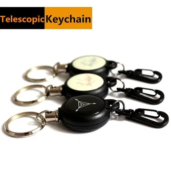 

5Pcs/lot Creative Metal Easy-to-pull Keyboard Anti-theft Wire Rope Outdoor EDC Button Camping Equipment Keychain A2053YPC