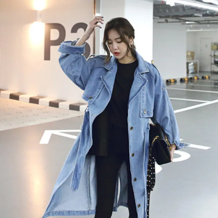2018 Et Bleu Femininos Jeans Outwear Vintage Femmes Blusas Veste Lâche Zy4133 Automne Manteau Nouvelles Casacos Denim D'hiver nwnraxS