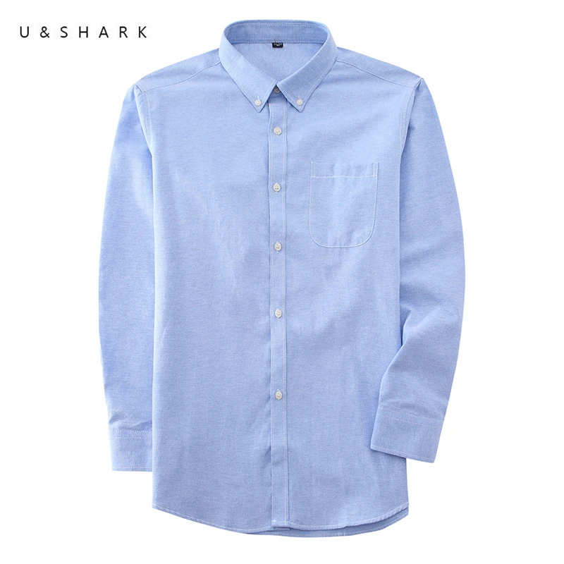 Мужская хлопковая рубашка из ткани Оксфорд с длинным рукавом|shirt male|oxford shirtcotton oxford