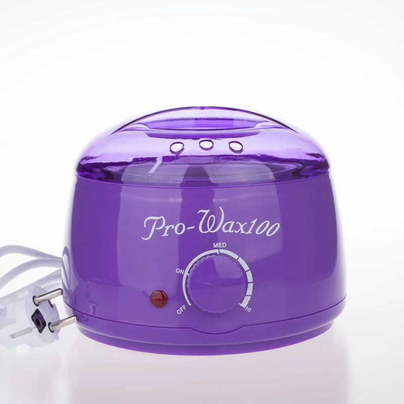 Инструмент для удаления волос Эпилятор Воск нагреватель Профессиональный мини Спа Ручной Эпилятор ноги парафиновый воск контроль температуры - Цвет: purple eu plug