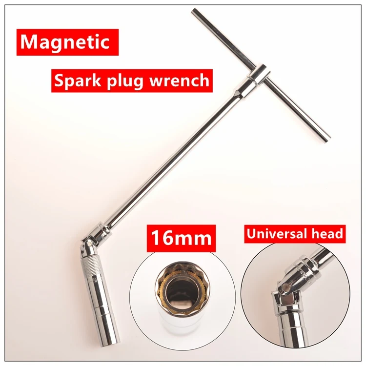 MXITA магнитный ключ для свечи зажигания Свеча зажигания Разъем магнитный инструмент удаления 14 мм 16 мм - Цвет: 16mm with Universal