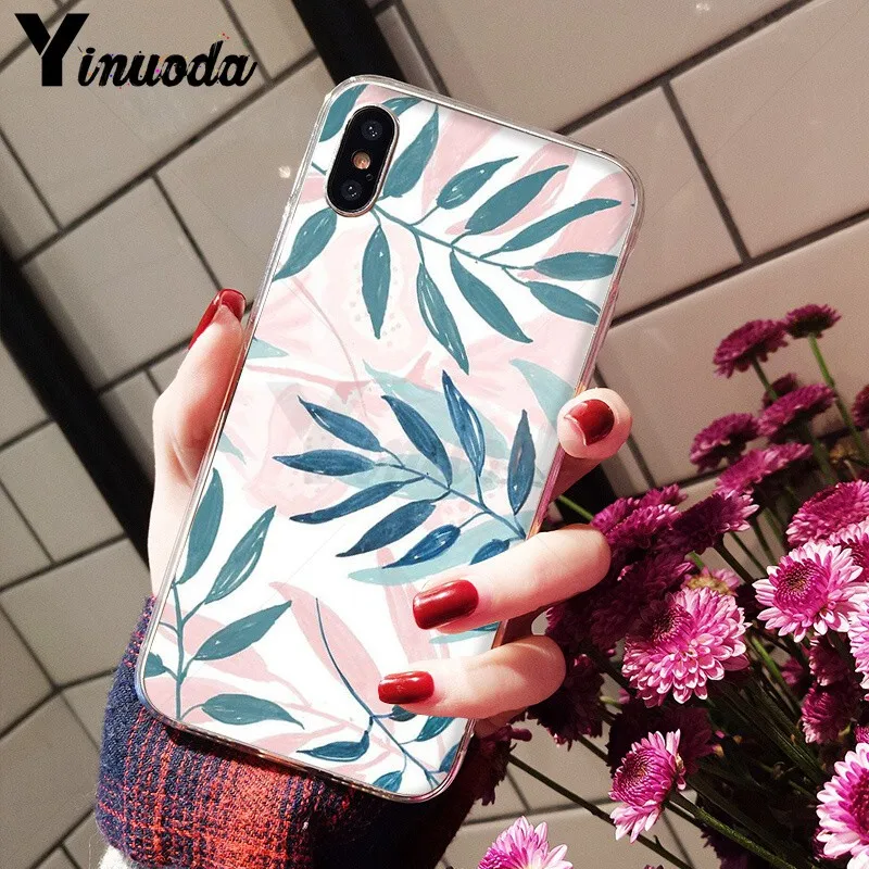 Candy Color Leaf Print Fashion
