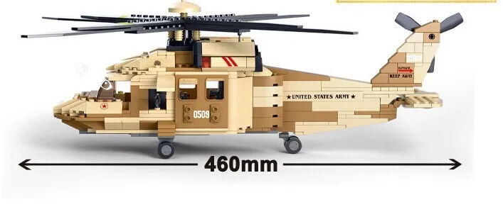 Sluban 439 шт. UH-60L черный ястреб вертолет Розничная сертифицированный продукт строительные блоки фигурку Кирпичи игрушки для детей