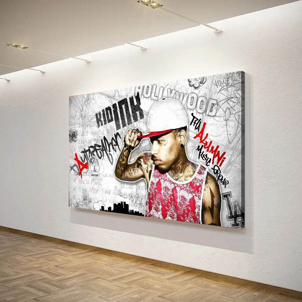 1 Pieces Popular Rapper Singer Framed Wall Art Canvas Pictures For