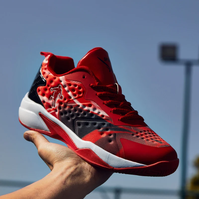 36-45 hombres zapatos de Baloncesto deporte al aire libre zapatillas Athletic botines mujeres entrenamiento rojo cesta Baloncesto 36-45 hombres zapatos de Baloncesto deporte al aire libre zapatillas Athletic botines mujeres entrenamiento rojo cesta Baloncesto