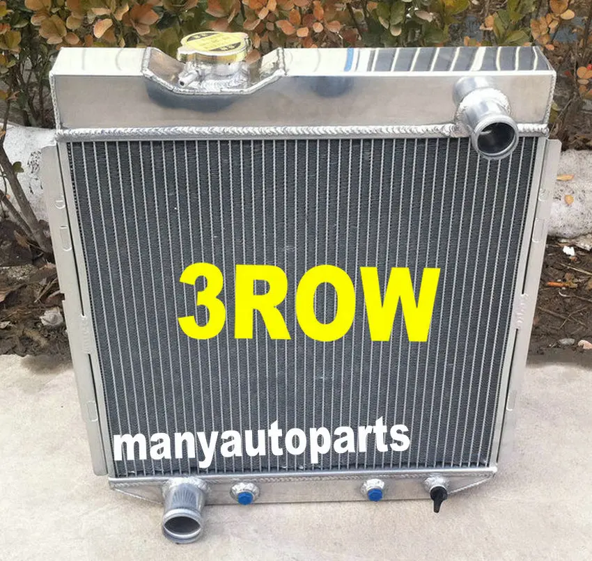 3 ROW RADIATOR /&fan FOR FORD MUSTANG,MERCURY COUGAR 289,302,351 W//O AC V8 67-69
