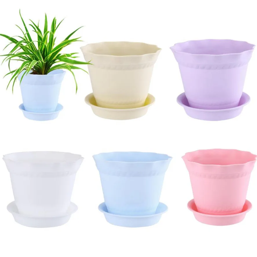 New Home Office Decor Flower Pots Desk Resin Plant Pot 1PC Mini Flower