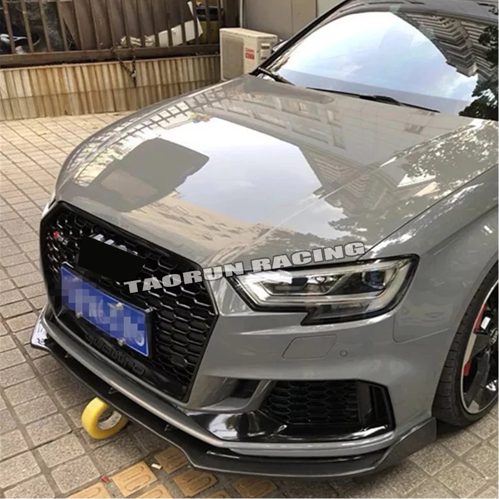 RS3 углеродного волокна передний бампер спойлер для Audi RS3 бампер Седан 4 двери(не для A3 изменения RS3