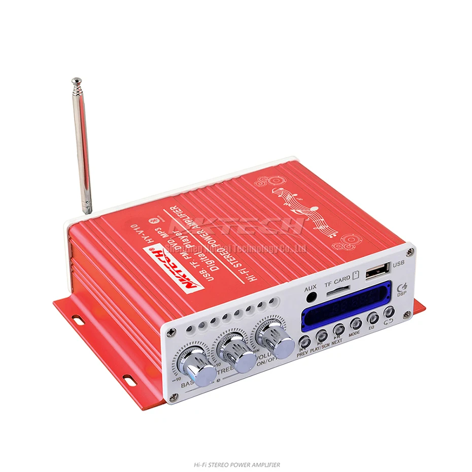 NKTECH HY-V10 Bluetooth Power Amplifier Digital Player 2CH-20W RMS MP3 FM TF USB 